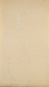 Profile of a young seated woman, 1887 by Berthe Morisot